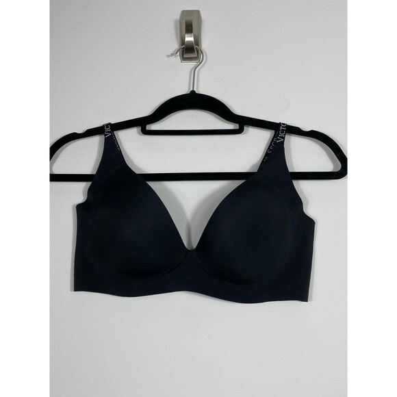 Victoria’s Secret Seamless Logo Strap Bra – Size M/B80 – Black - Picture 1 of 6